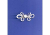 Pair 2 1/2" Rayon White Loop Frog     	308